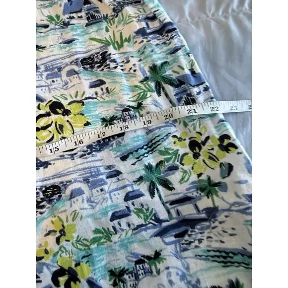 J.Jill Shift Dress 100% Linen Large Petite Sleeveless Beach Resort Coastal - Picture 8 of 9